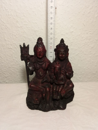 Шива, Парвати, Ганеша красный